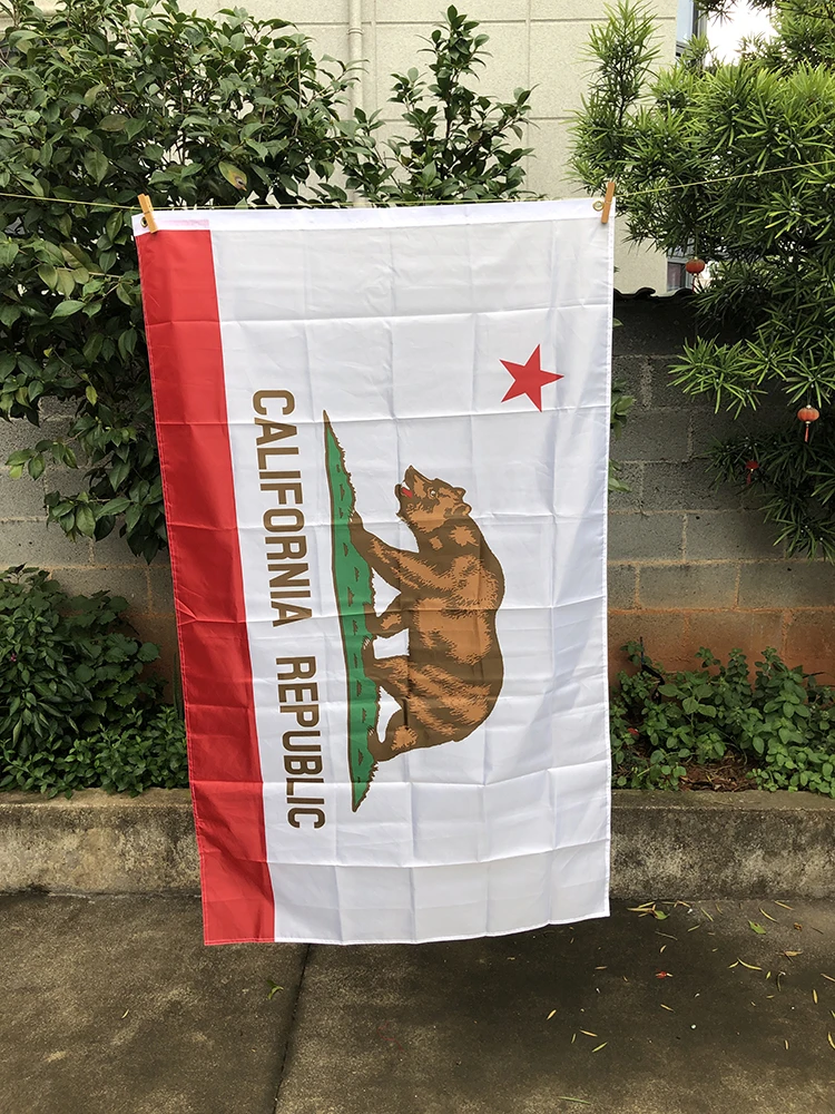 Z-ONE FLAG Bear Printed 90X150cm High Quality polyester hanging   California State Flag  American Flag  usa Flag