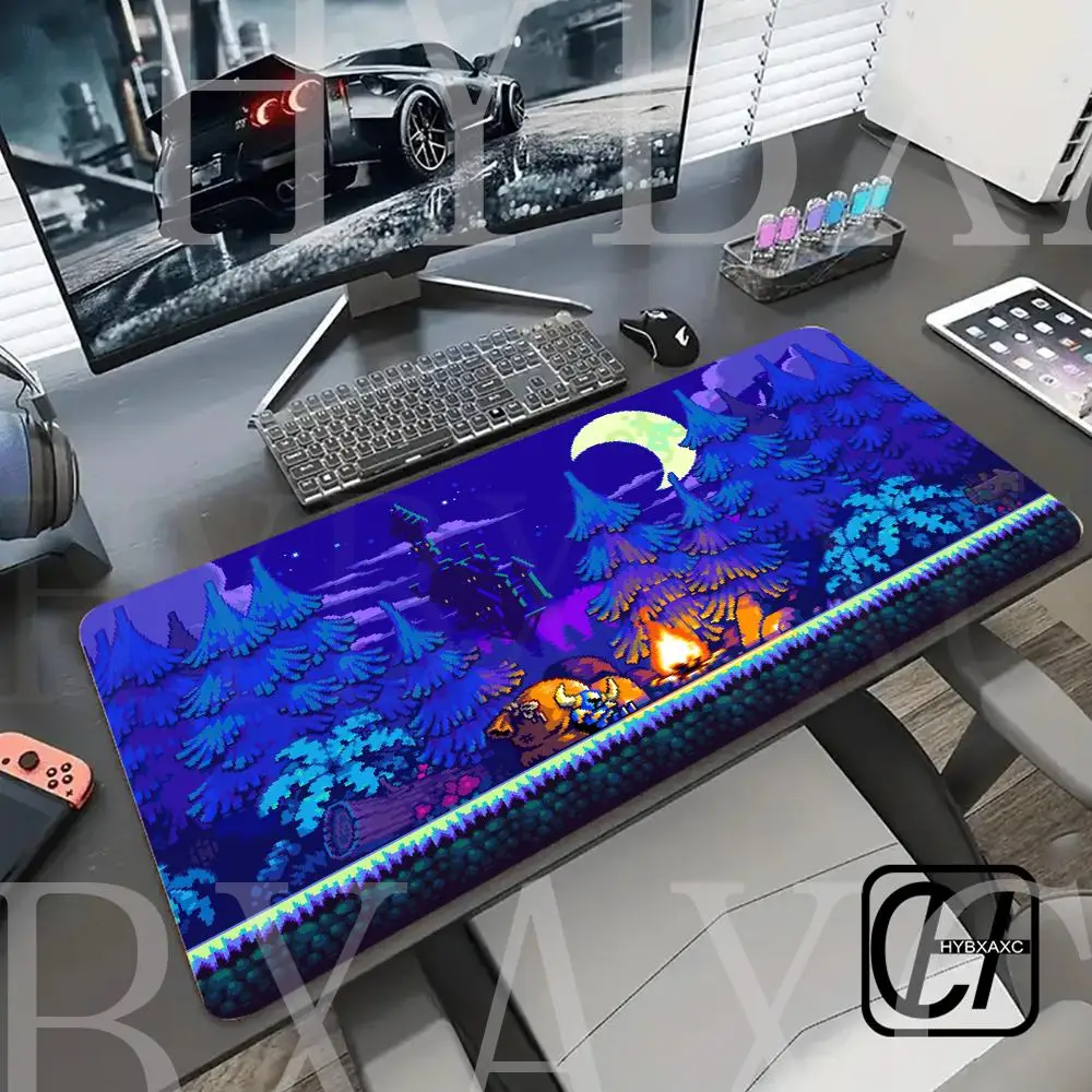 HYBXAXC Mousepad Gamer 900x400 Pixel Art Desk Mat Mouse Mats Computer Mause Pad Pc Gamer Office Accessories Keyboard Gaming Pads
