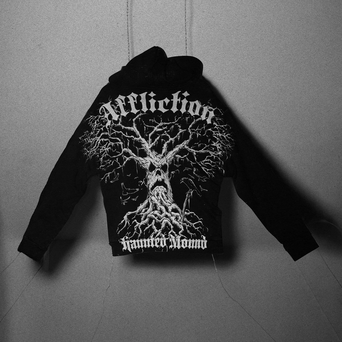 Affliction Street Hoodie Y2K Fashion Gothic Skull Oversize Zipper Hoodie Men Women Hip Hop Casual Sweatshirt Personality Hoodie