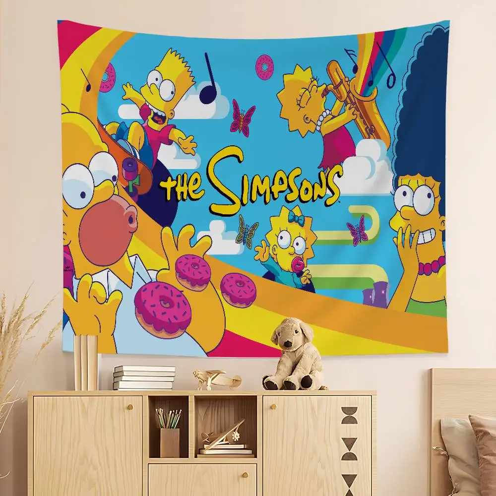 Adult Animation The S-Simpsons Tapestry Art Printing Japanese Wall Tapestry Anime Wall Hanging Home Decor