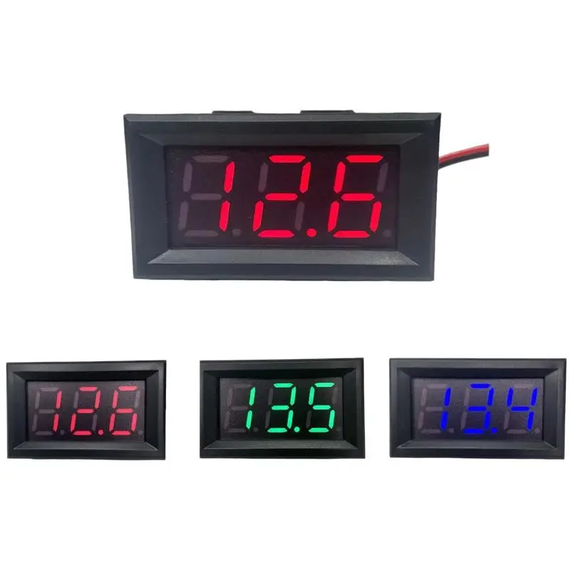 Latest Motorcycle Vehicle LED Display Voltage Tester 0.56 Inch DC4.5-30V Digital Car Voltmeter Automotive Voltage Meter
