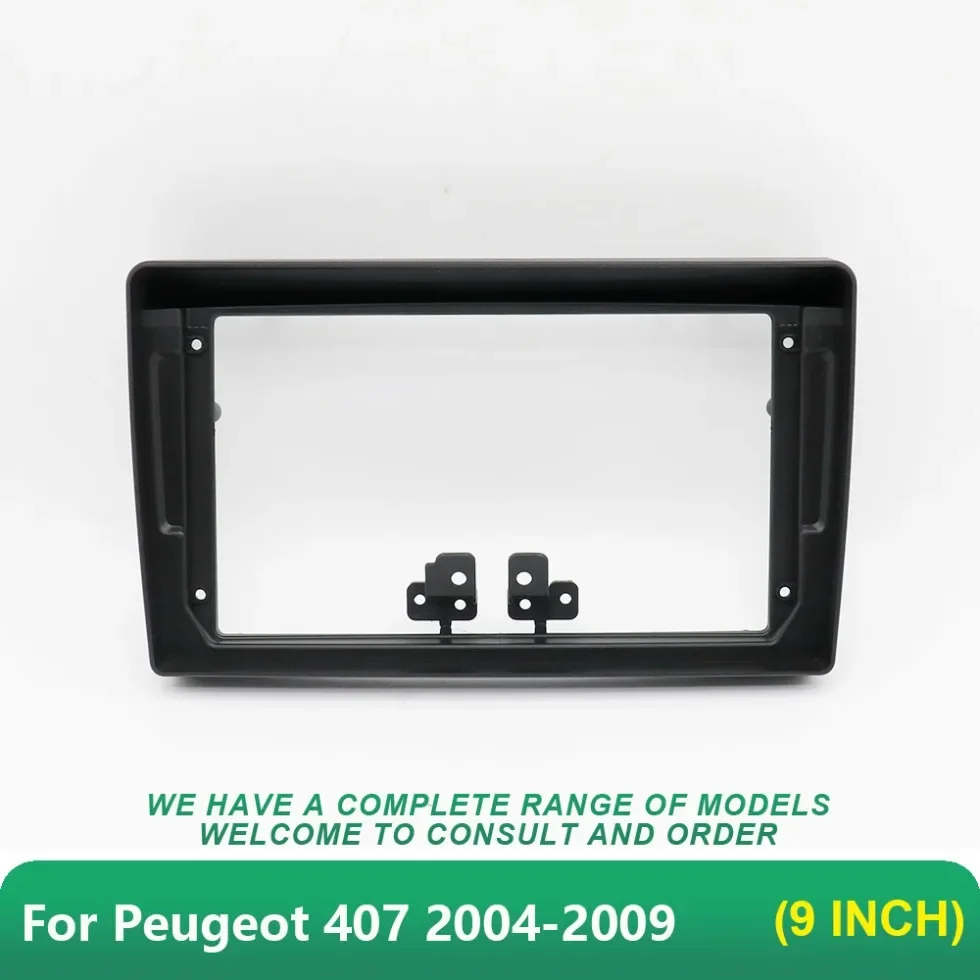 

Car Audio Fascia Frame 9 Inch Adapter Canbus Box Decoder for Peugeot 407 2004-2009 Android Radio Dash Fitting Panel Kit
