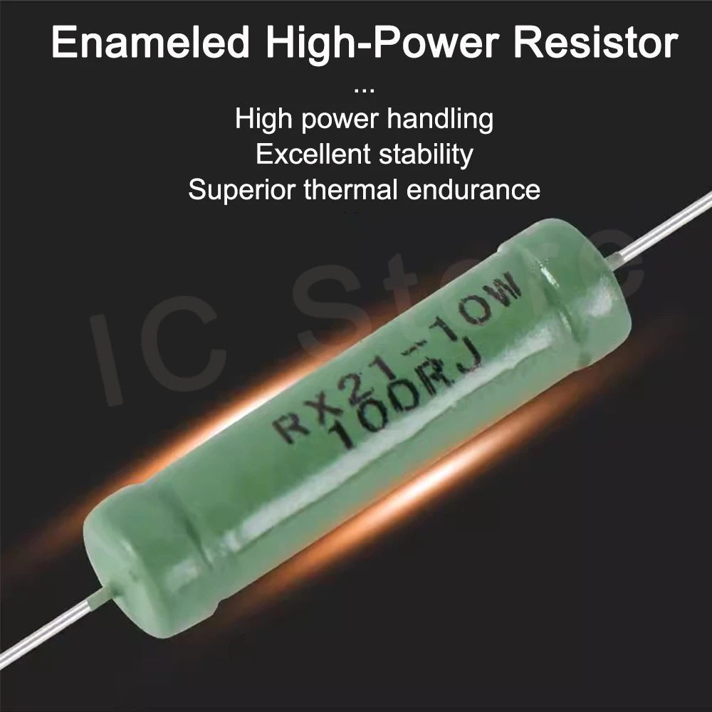 20PCS Wire Wound Resistance RX21 5W 6W 10W Resistor 5% 3 4.7 10 22 27 47 100 120 180 200 220 270 330R 360 510 1K 10K 12K 15K Ohm