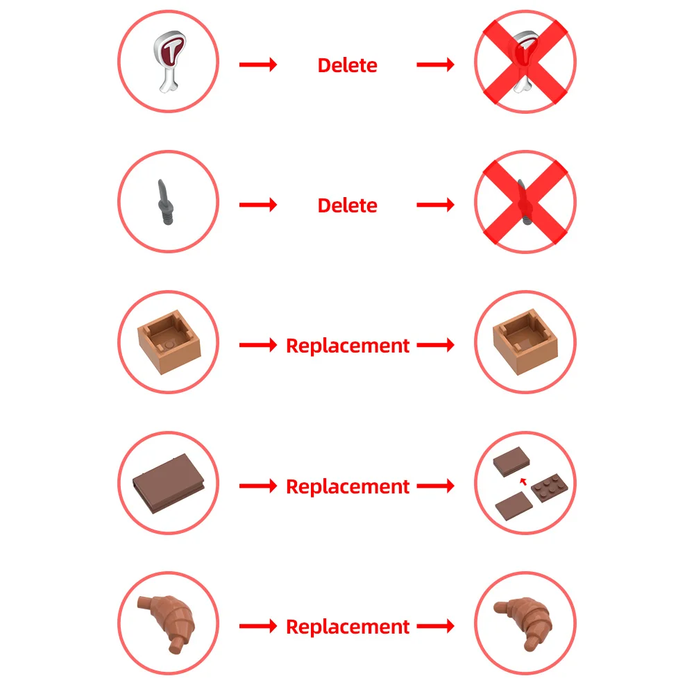 MOC القرون الوسطى مربع اللبنات القوطية وحدات منزل لعبة الطوب البناء للبالغين هدية الكريسماس #4