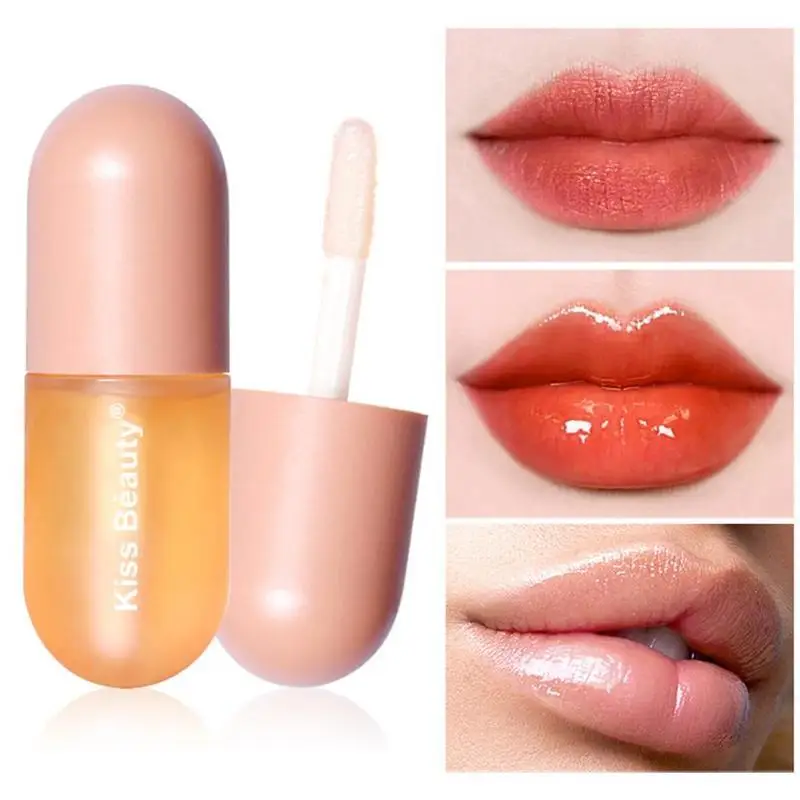 Mini Capsule Lip Gloss Lip Plumping Liquid Moisturizing Beauty Cosmetic Makeup Gloss Shiny D6u3