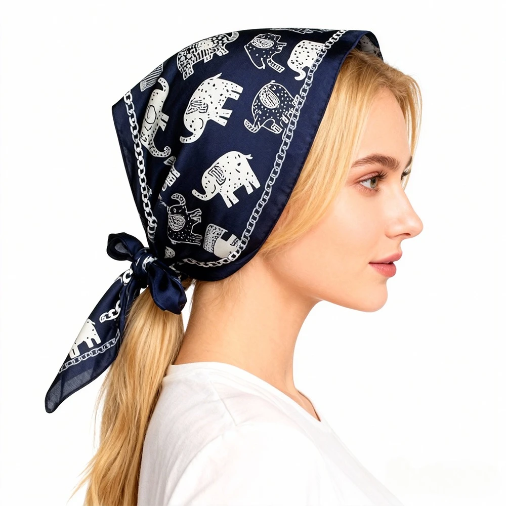 

68 см шарф с животным принтом, женский шарф из полиэфирного волокна на все сезоны, модная и универсальная шаль с гетрами на шею, хиджаб