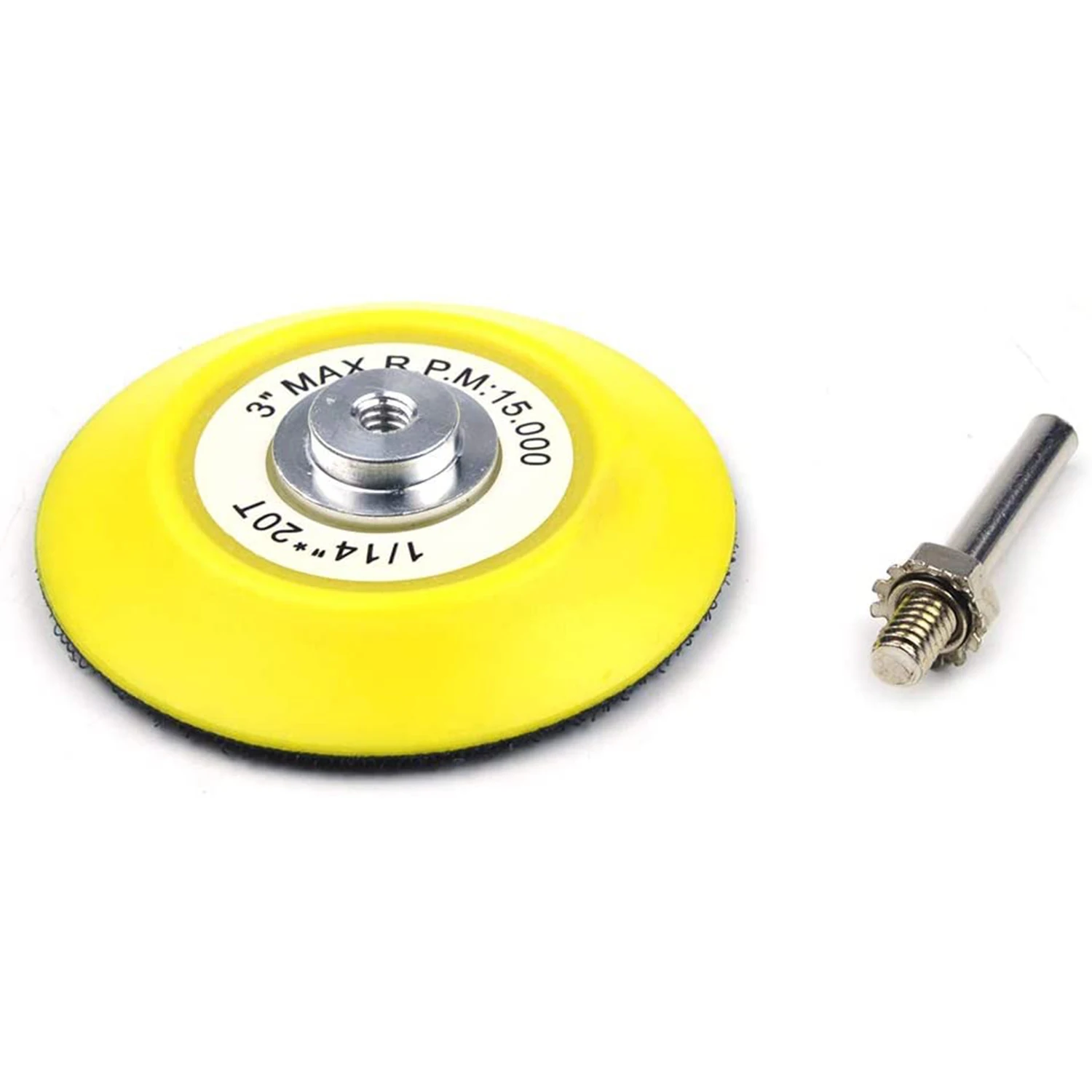 3 Gói 3 Inch 75Mm Móc Và Vòng Tấm Chà Nhám Để Chà Nhám Đĩa Với 6Mm Chuôi Khoan + Xốp Lớp Đệm Lót