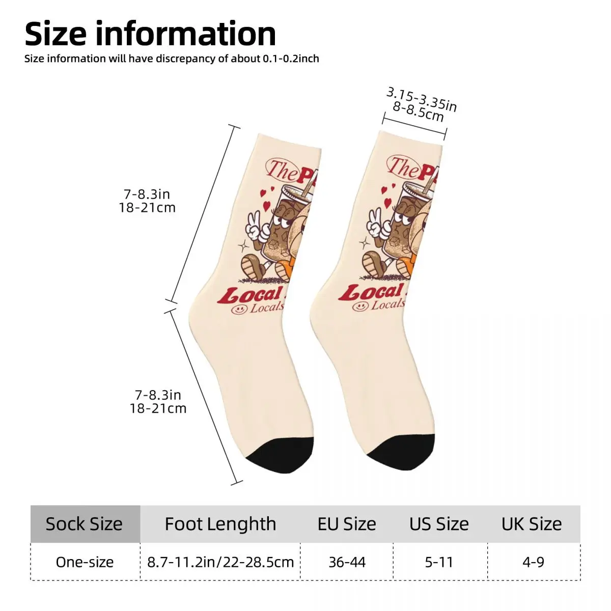 Happy Mood In Life Comic Sock Printed Man Polyester