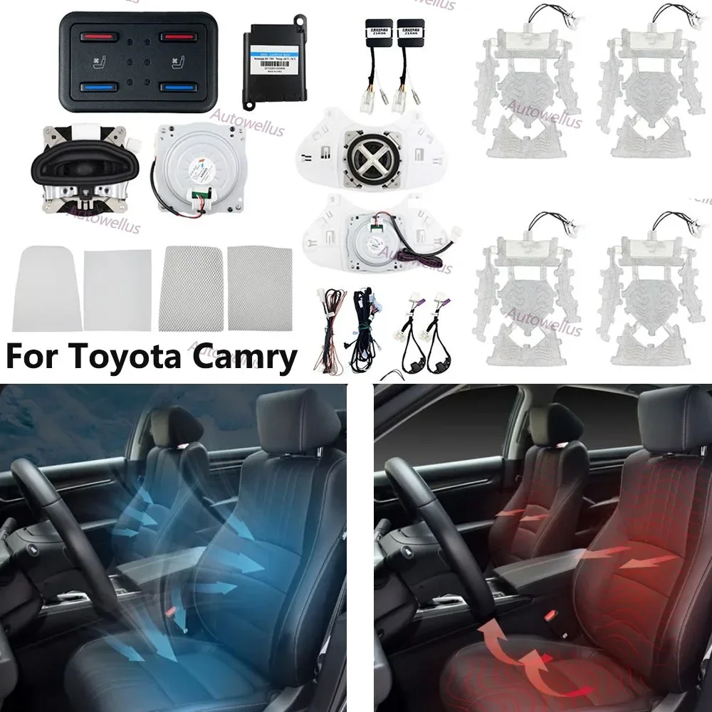 

Автомобильное переднее сиденье Autowellus, интеллектуальный вентилятор спинки, кондиционер, охлаждение сиденья для Toyota Camry 2018-2024, панель управления