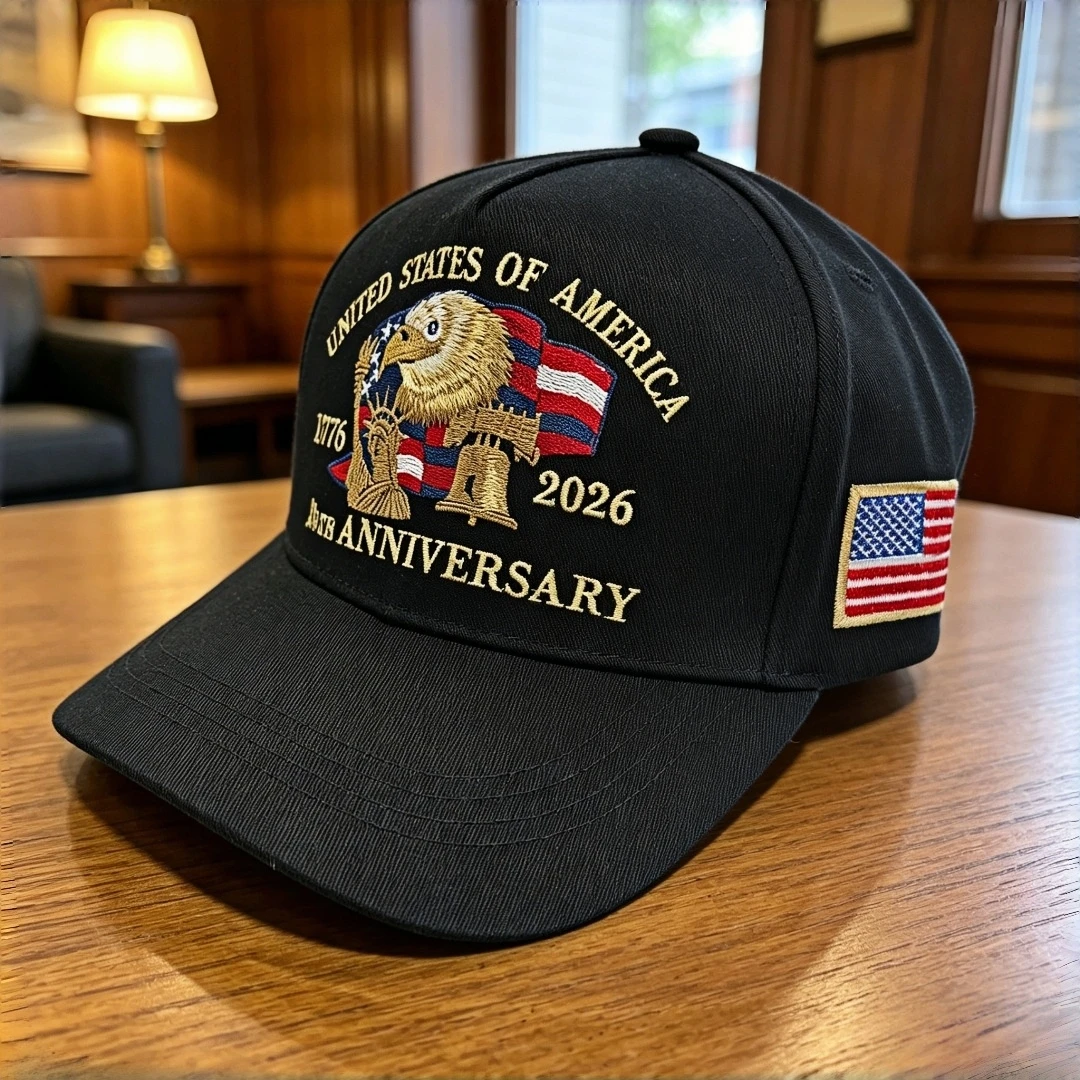 1776-202666 Patriotic Baseball Cap for the 250th Anniversary of the Founding of the United States 3D Eagle-shaped Freedom Bell S