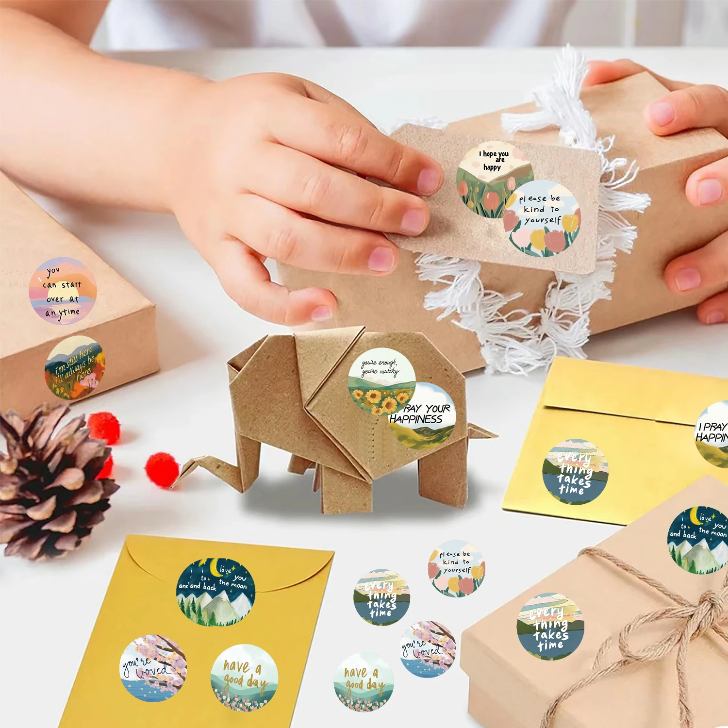 500 stuks kunstzinnige scrollstickers handgeschilderde graffiti decoratieve stickers voor mobiele telefoons, notebooks, bagage en waterflessen