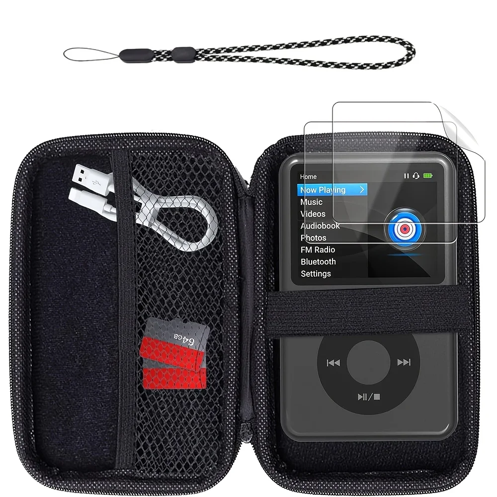 4-in-1 Carrying Case (Lanyard & Carabiner)+2Pcs Clear Soft S