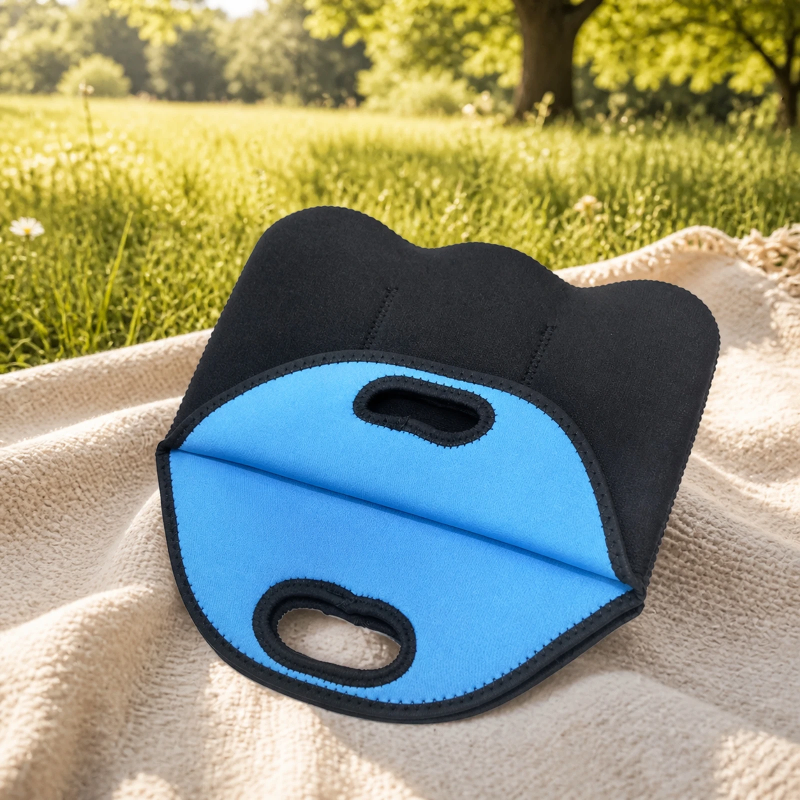 6 Pieces Neoprene Beer Bottle Carrier Flexible Padded Beverage Tote 6 Slot Can Cooler Bag Reusable for Picnics, Camping