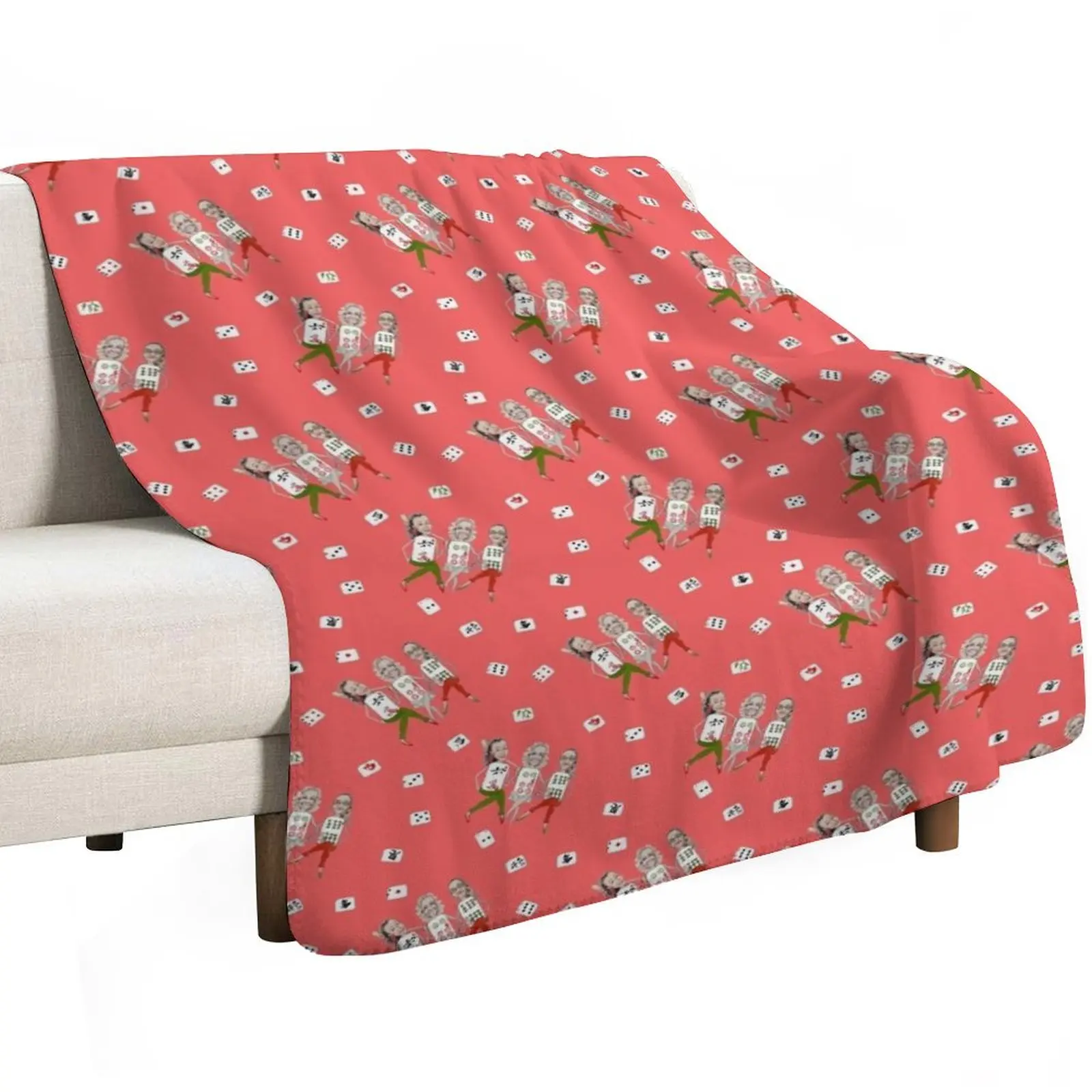 Mah Jong : Tripple Knitting Throw Blanket Decorative Throw Single heavy to sleep Beautifuls wednesday Polar Blankets