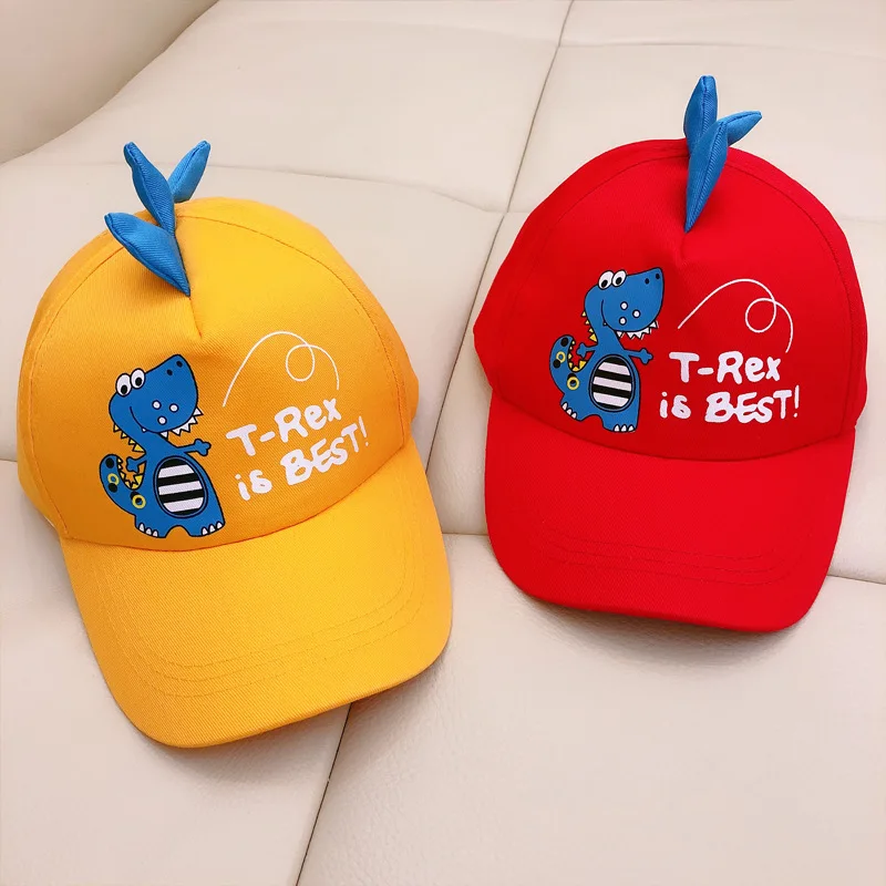 Kids Cartoon Dinosaur Baseball Cap Summer Casual Adjustable Visors Sun Hat Children Cute Adjustable Peaked Caps