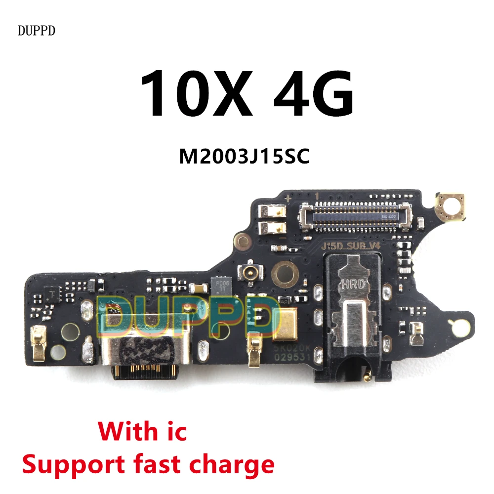 USB Type-C 2.0 Charger Jack Board For Xiaomi Redmi 10X 4G M2003J15SC USB Charging Port Board Flex Cable Parts