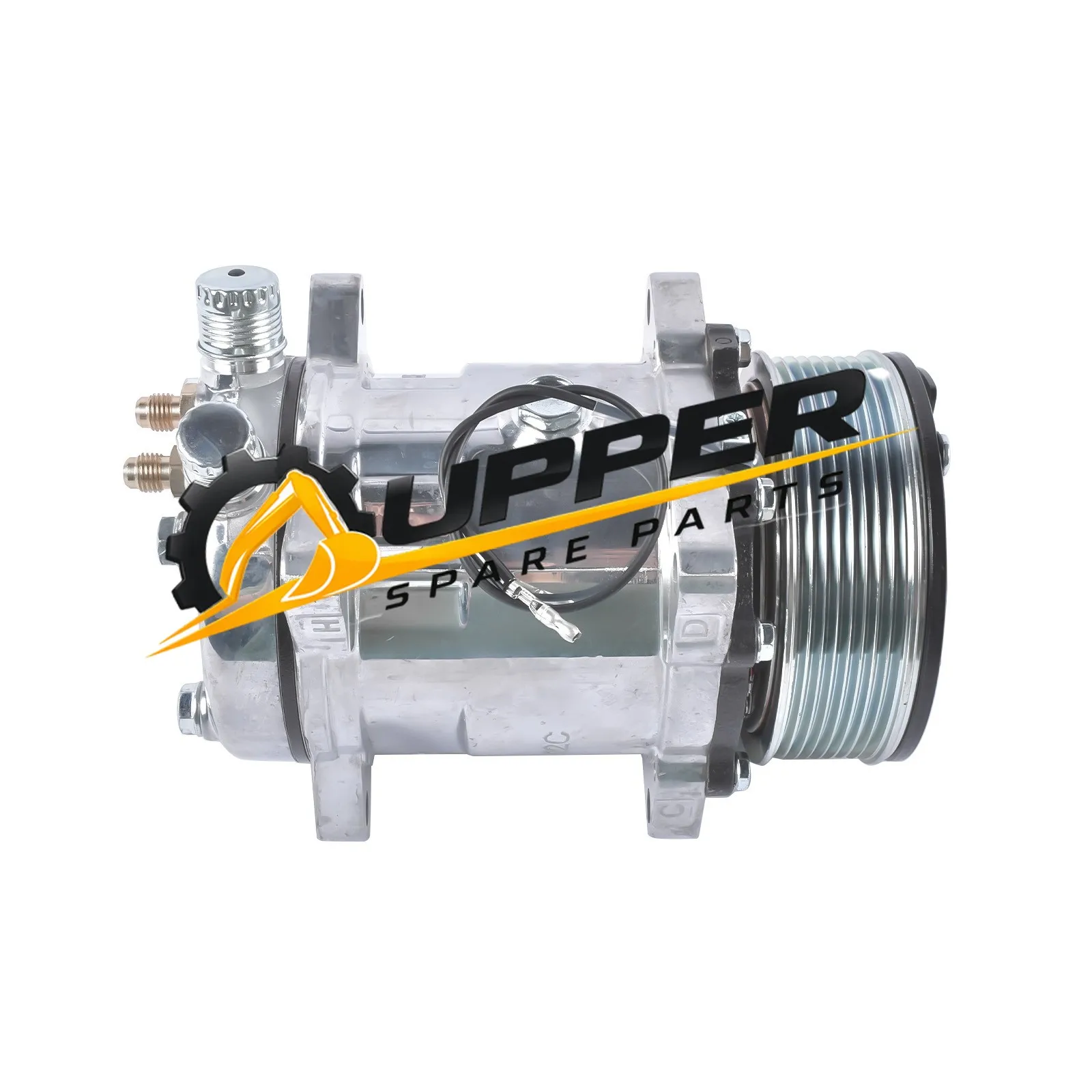 A/C Compressor W/ 8-Groove Pulley For Sanden 508 Style Serpentine Belt HC5004C