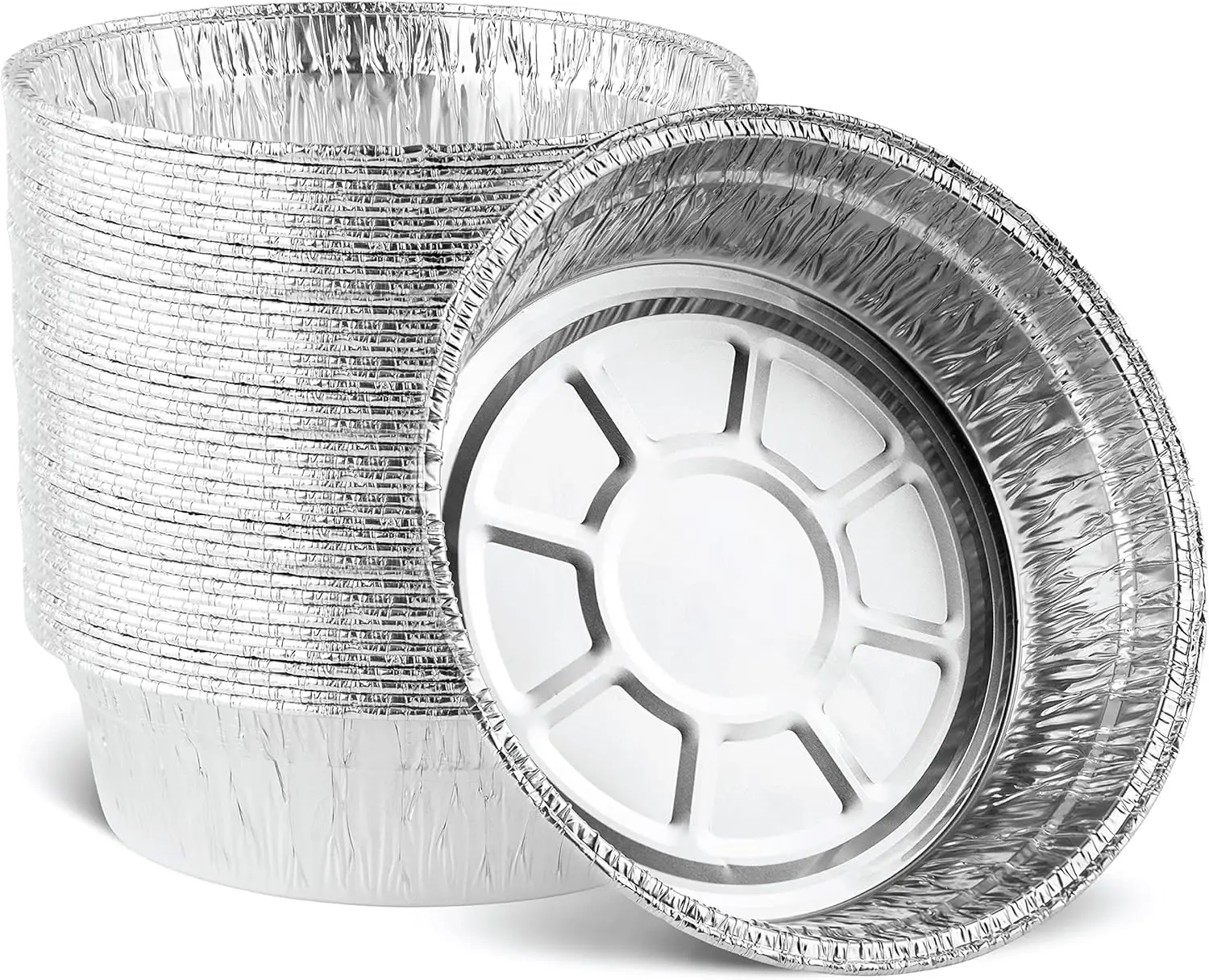 'Inch Deep Round Tin Foil Pans Disposable Aluminum, Freezer & Oven Safe - For Baking, Cooking, Storage, Roasting,