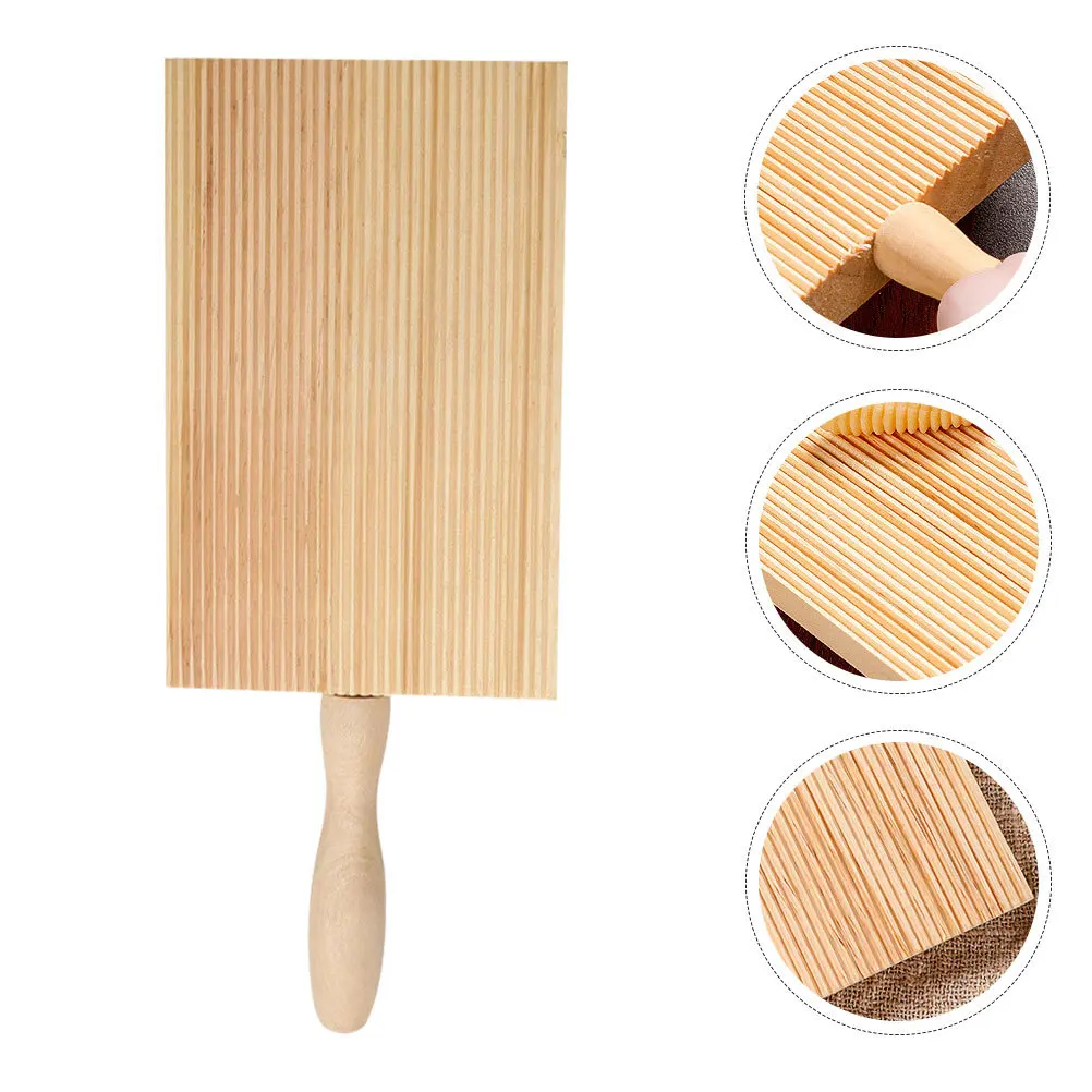 

4Pcs Gnocchi Board High-Quality Wooden Wear-Resistant Pasta Maker for Easy Homemade Cavatelli and Textured Dough Kitchen Tool