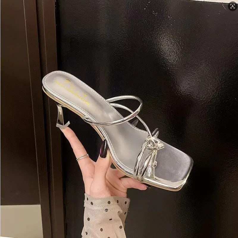 

New Women Shoes Exquisite Rhinestone High Heeled Sandals for Woman Elegant French Casual Shoes Designer Shoes Sandalias De Mujer