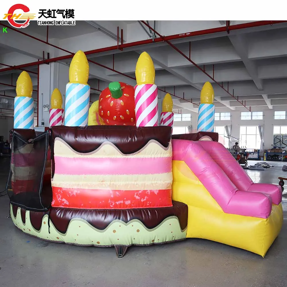 Fast Ship Durable Inflatable Cake Bouncer Outdoor Commercial Inflatable Bounce House Bouncy Castle Air Jumper for Children Party