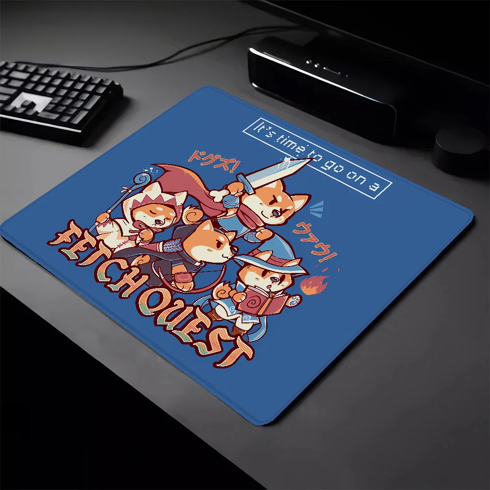 Small Gaming Pad Mouse Mats TIME TO GO ON A FETCH QUEST Mausepad Mousepad Gamer Computer Mat Deskmat Pc Accessories Keyboard Ped