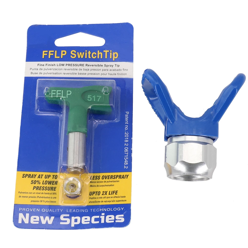 Low Pressure LP 517 Nozzle with 78 Nozzle Guard Compatible with For Airless Sprayers Providing Precise Spray Control
