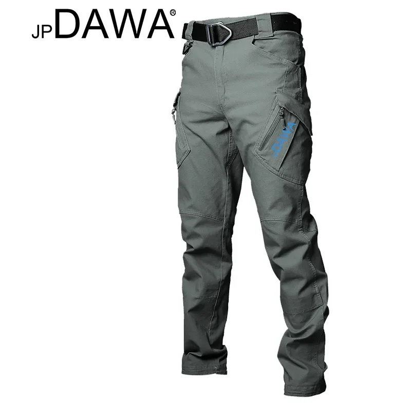 JP Dawa pantalones de pesca impermeables de verano, pantalones tácticos de entrenamiento transpirables X9, montañismo, al aire libre, pantalones de caza con múltiples bolsillos