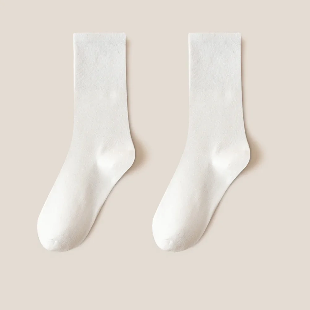البيج منتصف العجل الجوارب مريحة ارتداء اليومي الجوارب القطنية الجوارب القطنية غير رسمية العلامة التجارية الجديدة بتمشيط القطن ارتداء اليومي أربعة مواسم