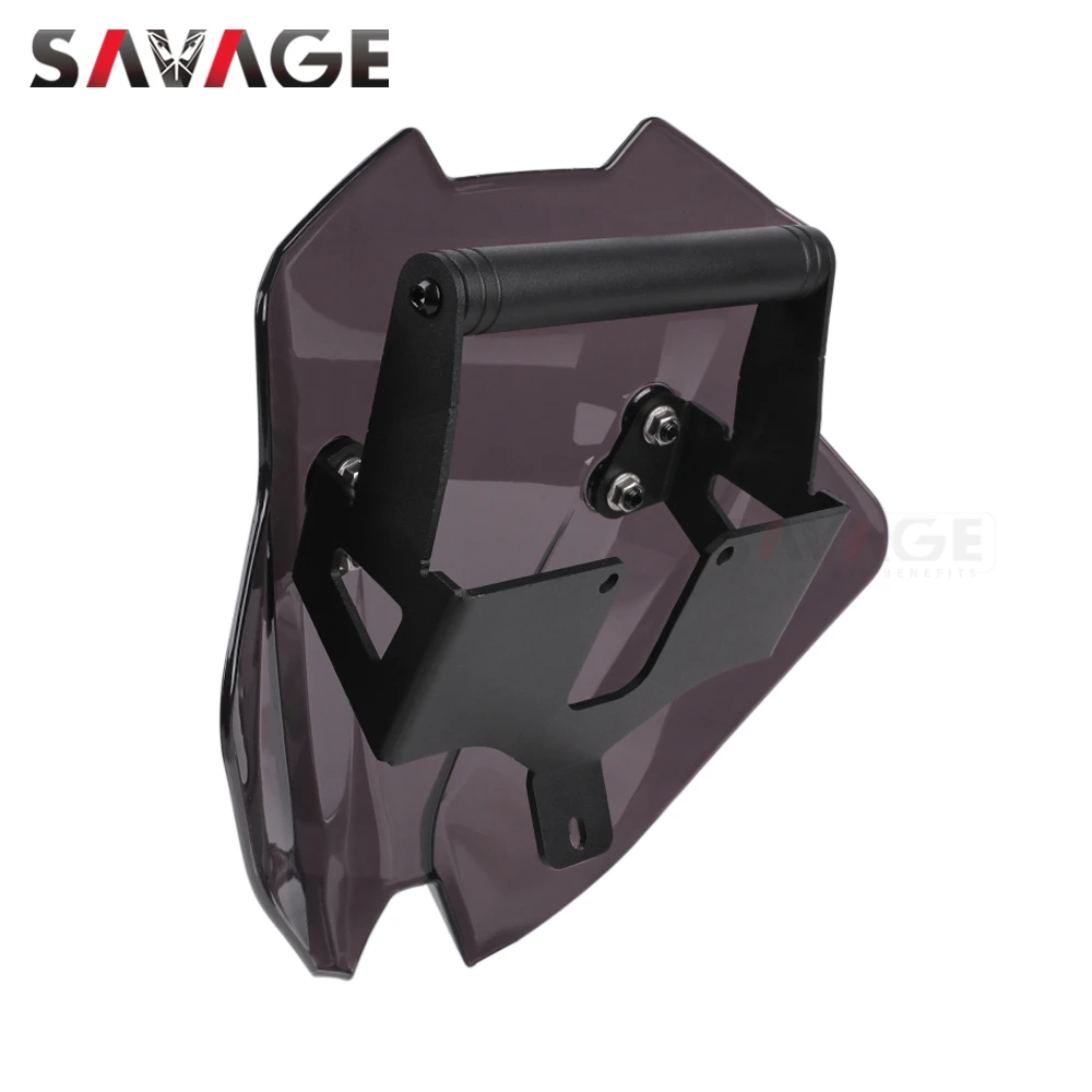 Z650 Z 650 Z-650 الزجاج الأمامي تصاعد قوس لكاواساكي Z650 ER650 2017-2020 الزجاج الأمامي حاجز الرياح حامل هاتف المفسد