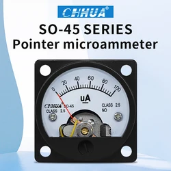 CHHUA SO-45 uA Ammeter Analog Pointer Microammeter 30uA50uA100uA200uA300uA500uA1000uA Current Meter Current test