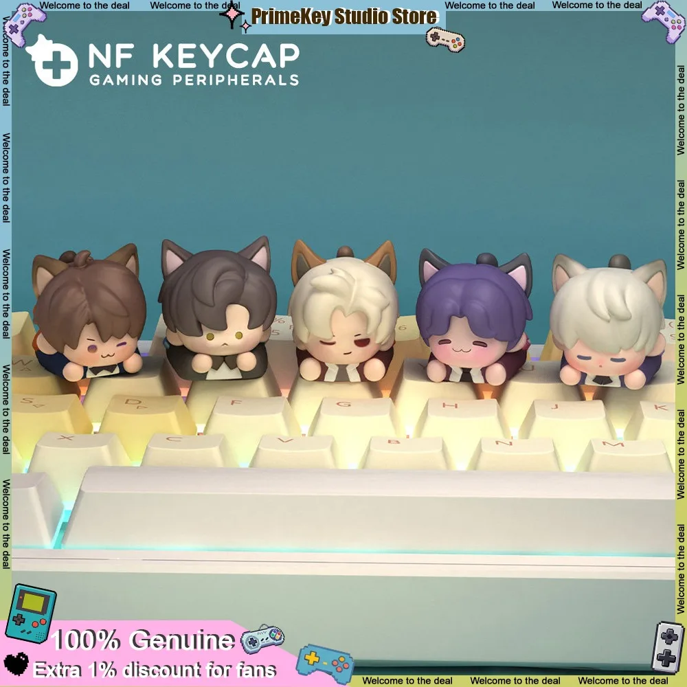 Love and Deepspace Merch Keycaps Custom Creative Single Keycaps Up and Down Keys Resin Baking Finish for Cross Stem Switches