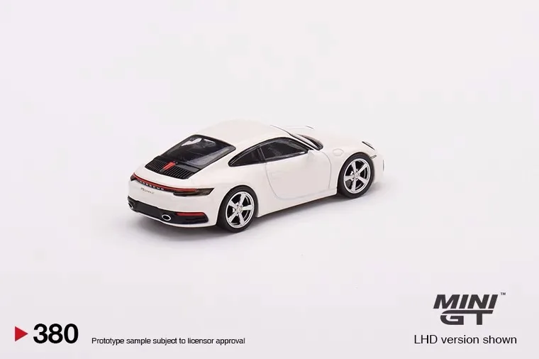 MINIGT 911 992 S white 1:64 alloy car model 380#