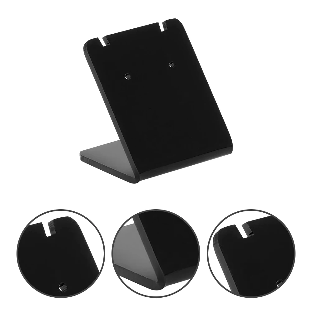 

10 Pcs Holders Earring Display Stand Ceramics Black Acrylic Jewelry Storage Rack
