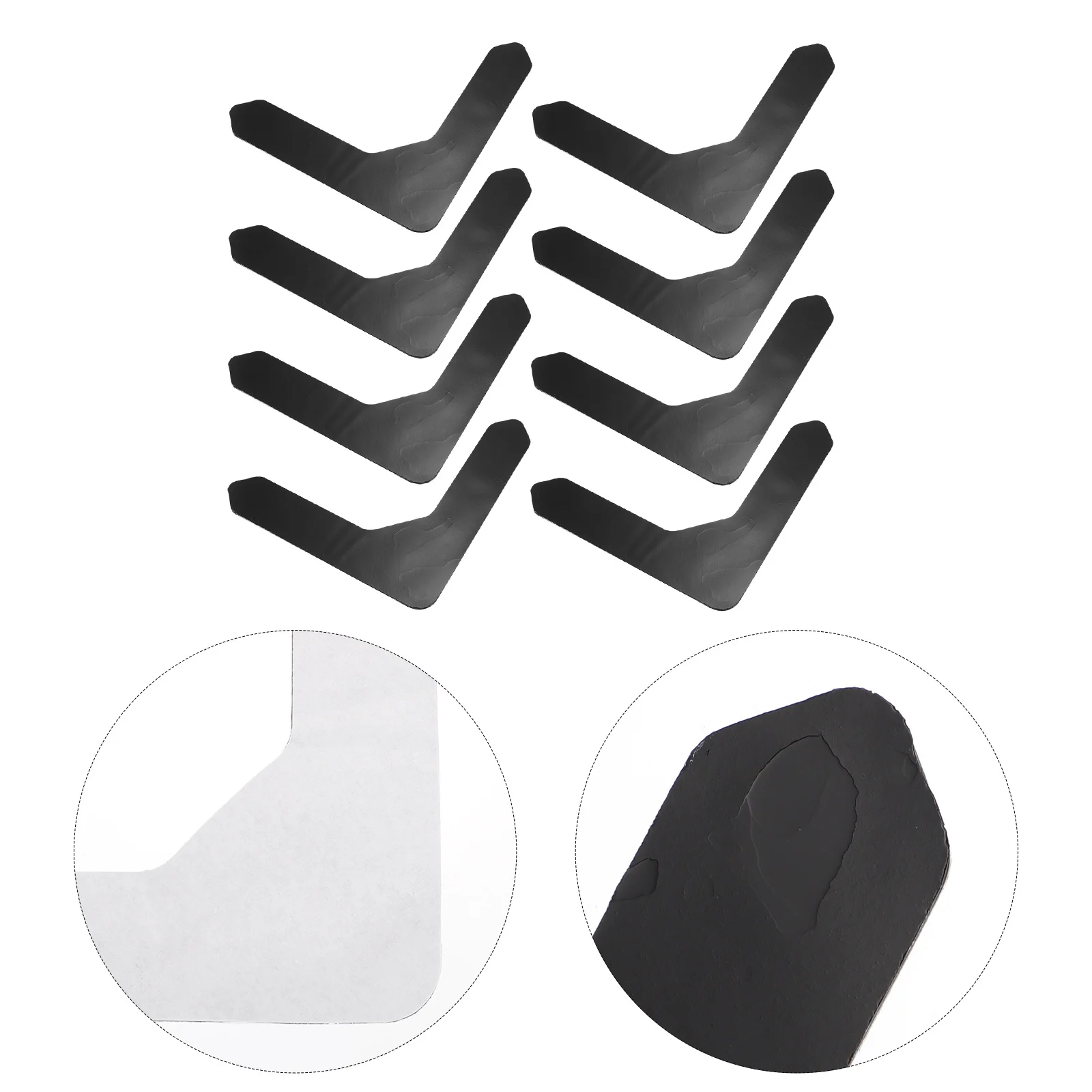 8 قطعة ملصقات السجاد المضادة للانزلاق الأسود على شكل حرف L لا أثر لصق الكلمة حصيرة للمنزل مكتب الحمام عدم الانزلاق