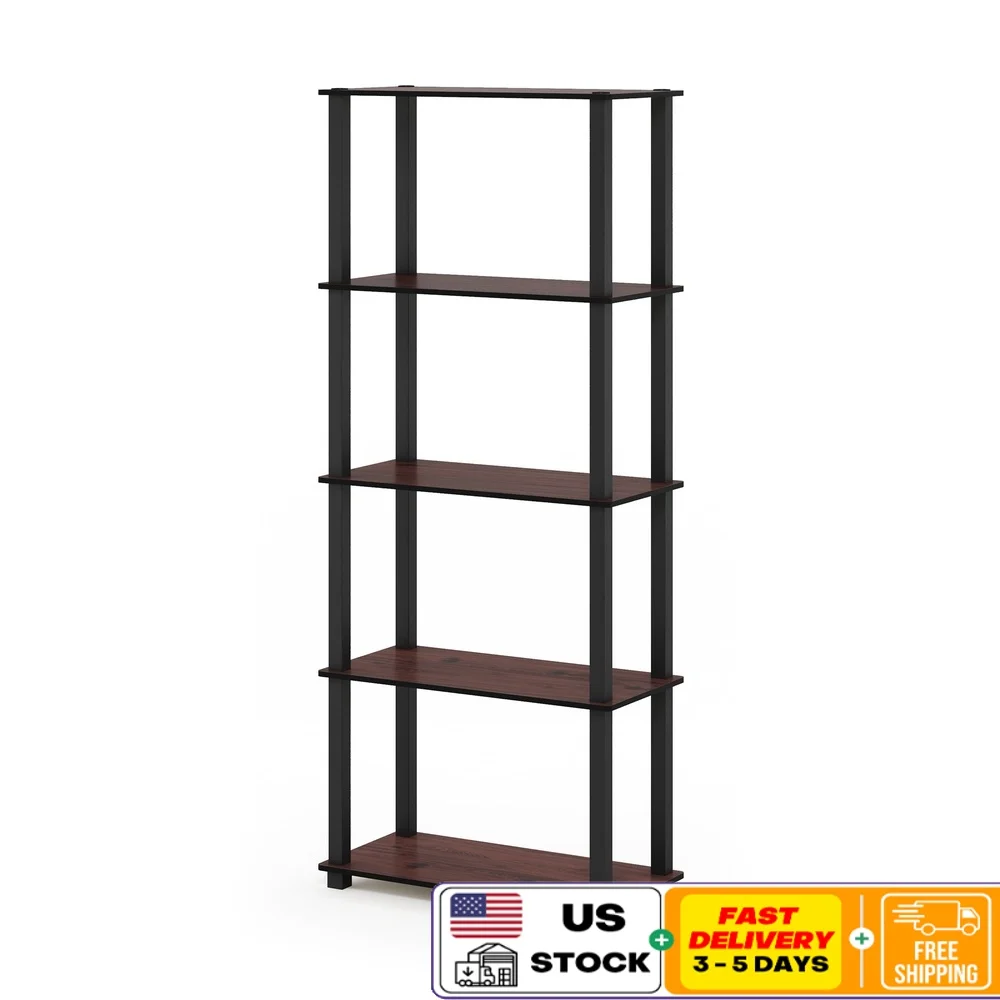 

5-уровневая полка для дисплея Turn-S-Tube Отдельностоящее решение для хранения Простая сборка Прочный МДФ с закругленными углами Эффективное пространство