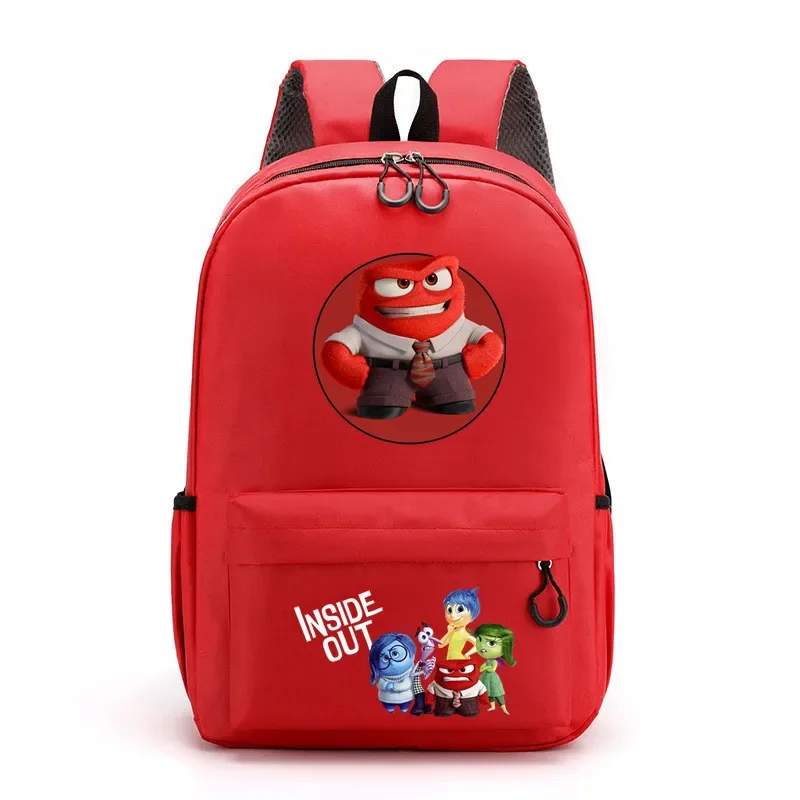 Disney Inside Out 2 School Bag Cartoon Anime Kid Boy Girl Knapsack Teenager Printed Backpack Student Book Bag Rucksack Children