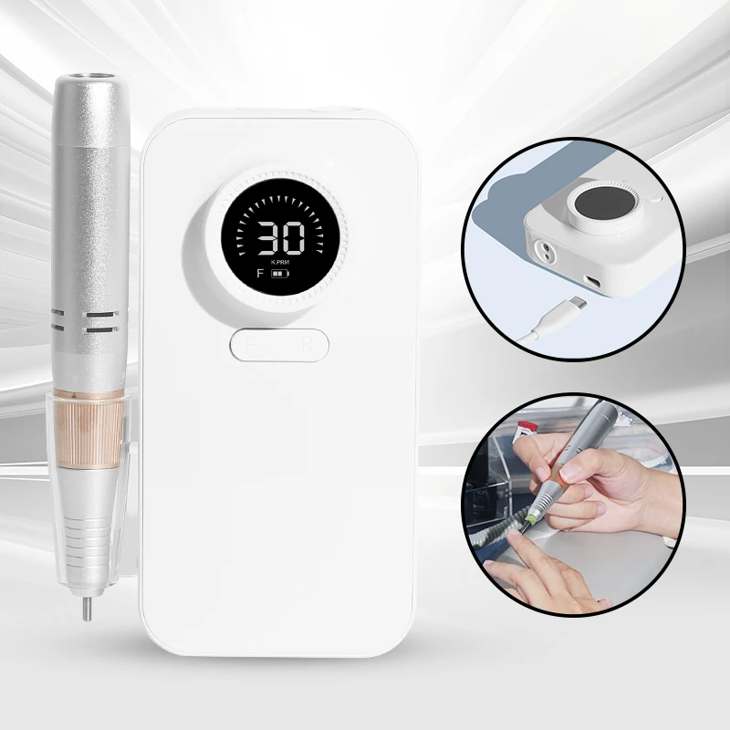 Wholesale Rechargeable Nail Drill E File Nail Drill Machine 30000rpm Manicure Electric Nail Drill