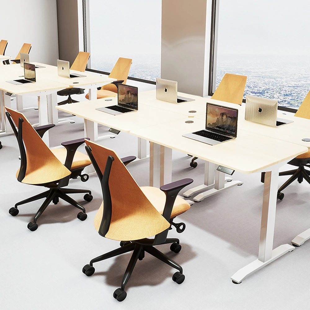Ergonomic Modern Design Electric Office Tables With Sit to Stand Workstation Motorized Adjustable Desk Frame