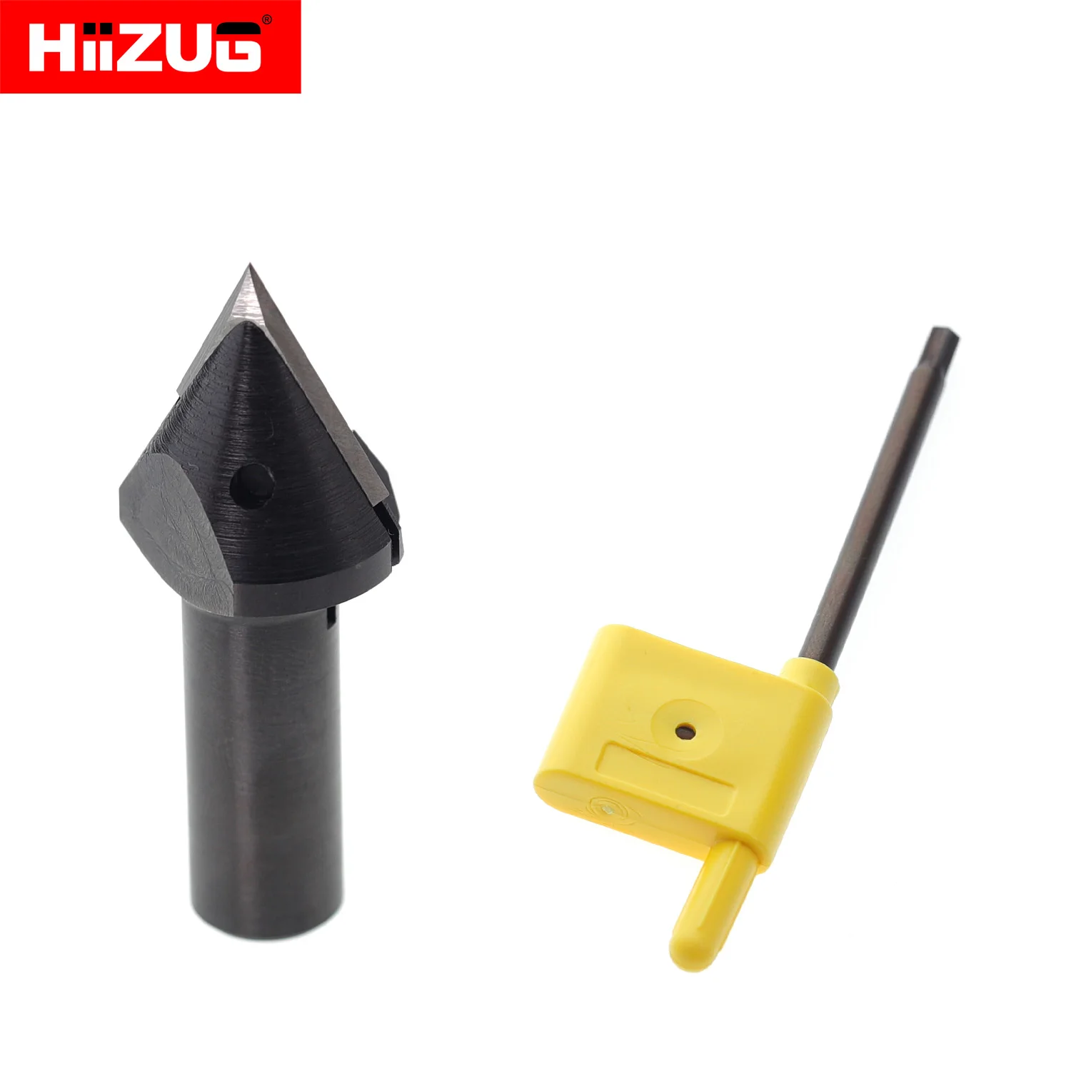 12.7mm Shank V Groove Router Bit 60 Degree, CNC Router Bit Wood Carving Tool with Carbide Insert for Engraving Carving Milling