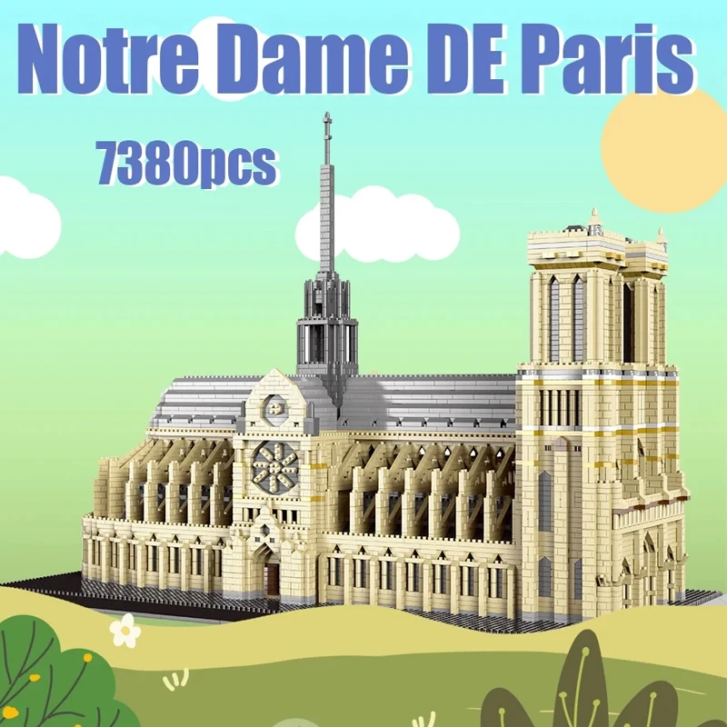 

7380PCS Kids Building Blocks World Architecture Notre Dame DE Paris Model Educational Puzzle Children's Toys For Kids Adult Gift