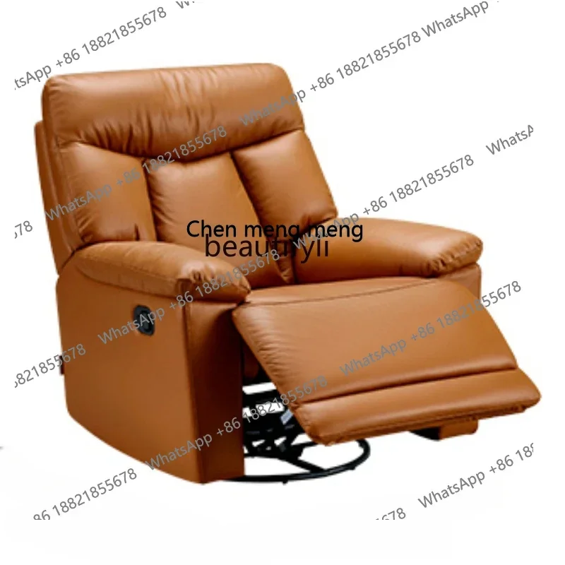 A182 C First Class Leather Single Sofa Chair Modern Simple Living Room Rocking Chair Electric Function Single Chair 30063
