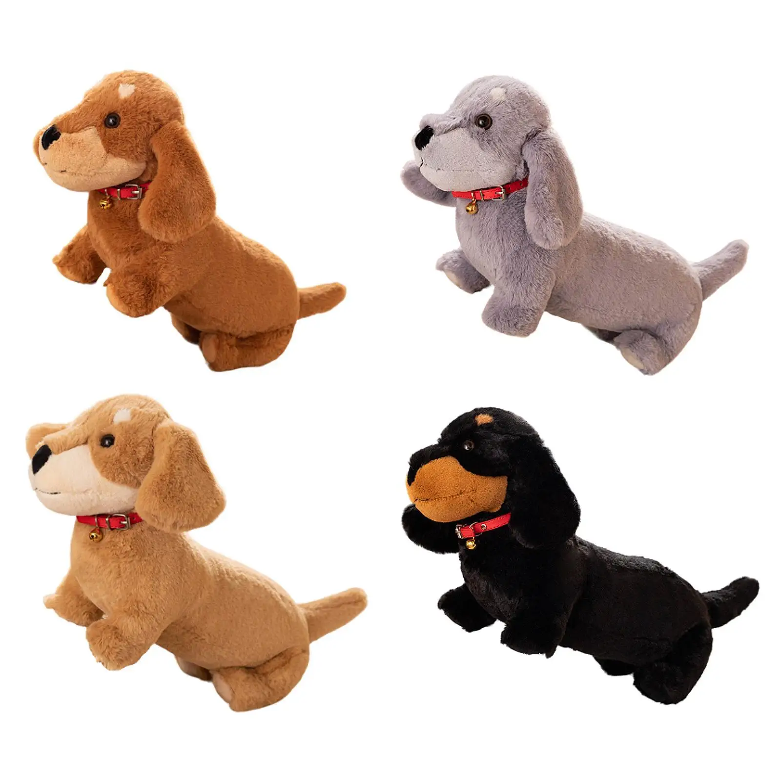 Dog Plush Toy Collectible Cute Snuggling Kids Room Decor Cartoon Cuddly Stuffed Toy for Children Teens Boys Girls Adults Family