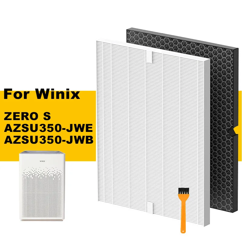 Para el purificador de aire Winix ZERO S (AZSU350-JWE) y AZSU350-JWB, filtro de carbón activado de repuesto y filtro HEPA
