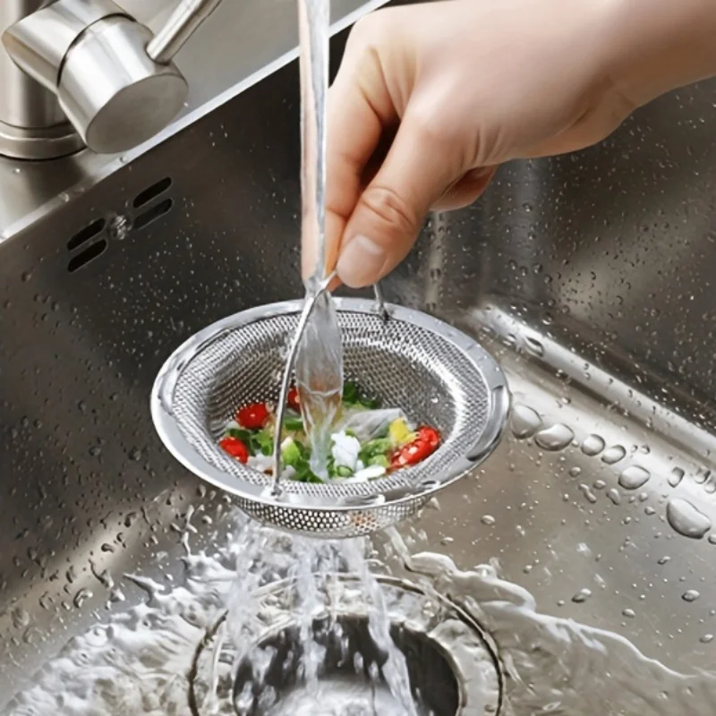 

Stainless Steel Hair Catcher Stopper With Handle - Versatile Shower & Sink Strainer For Kitchen And Bathroom Drains