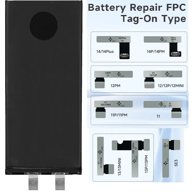 XZZ Device-Free Booting Battery Flex for iPhone 11 12 13 14 Pro Max  Power Repair Replacement Tag On Write Repairable Data Cable