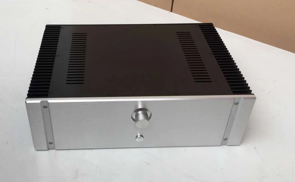 NEW 4313 Full Aluminum amplifier Enclosure chassis box with heatsink