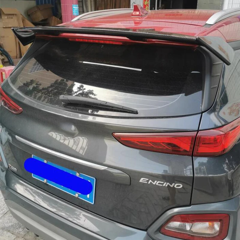 For Universal Hyundai Kona Encino Roof Spoiler Accessories ABS Plastic Car Window Rear Tail WING Body Kit