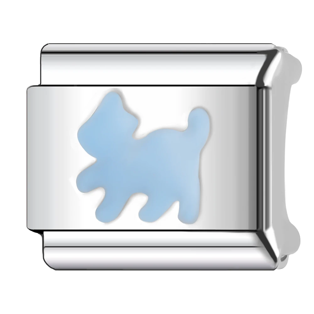 Trusta نمط جديد جرو نجوم باو طباعة سحر الروابط الإيطالية 9 مللي متر سوار الفولاذ المقاوم للصدأ للنساء DIY بها بنفسك المجوهرات بالجملة N628