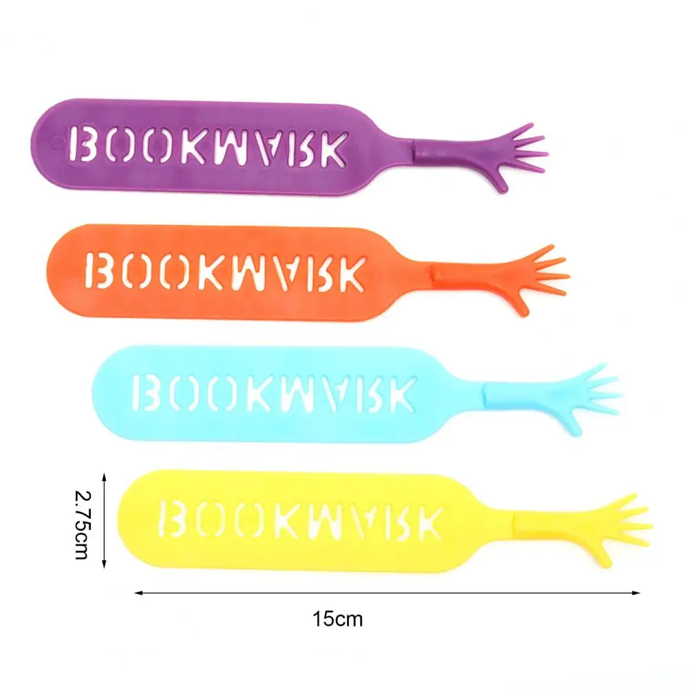 4Pcs Help Me Bookmarks Creative Cartoon Funny Anti-deform Plastic Unique Cute Bookmark Stationery